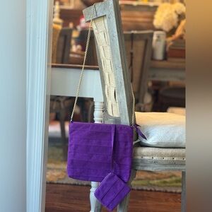 Vintage Laurice Keyloun Suede Handbag